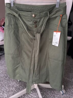 Knox Rose Olive Green Utility Skirt with Tie Belt